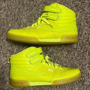 Fila Bright Yellow High-Top Sneakers